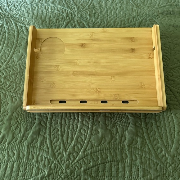 Bamboo Bedside Shelf with Cup Holder - Picture 6 of 7